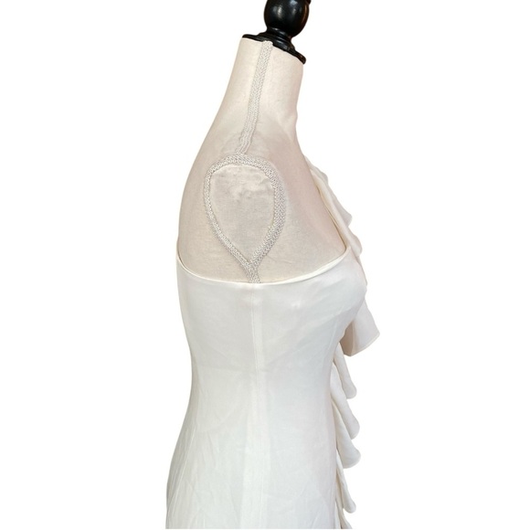 Cinq à Sept Jovette Ivory One-Shoulder Ruffle Gown Size 2 Formal Evening - Picture 14 of 16
